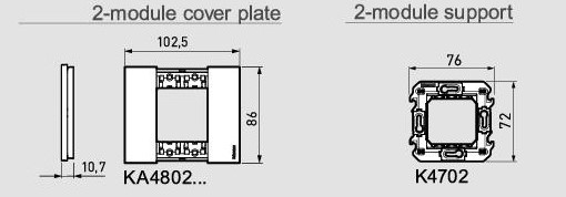 Рамка 2 мод. метална цвят Космос (Space) Living Now Bticino