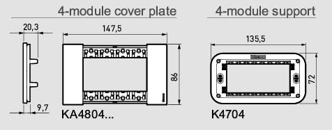 Рамка 4 мод. цвят Крем (Sand) Living Now Bticino